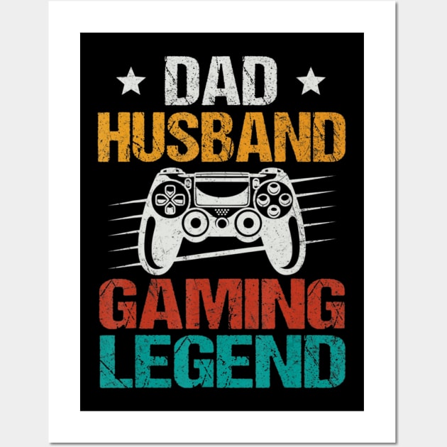 Gaming Gift Dad Father's Day Funny Gamer Video Games Wall Art by Zak N mccarville